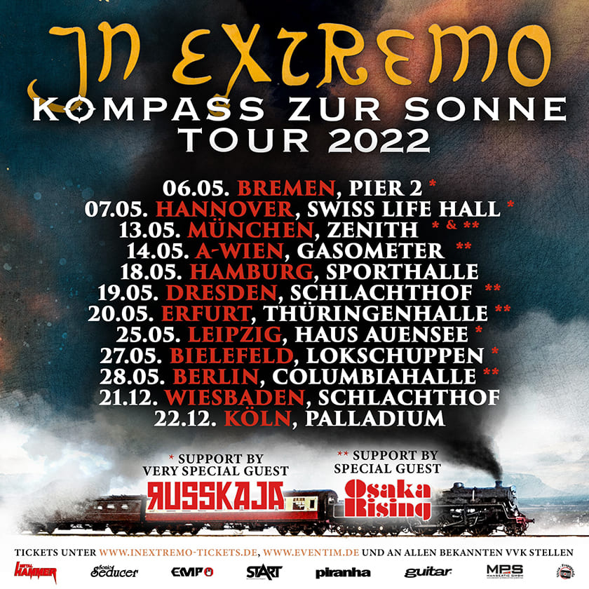 In Extremo Kompass zur Sonne Tour 2022